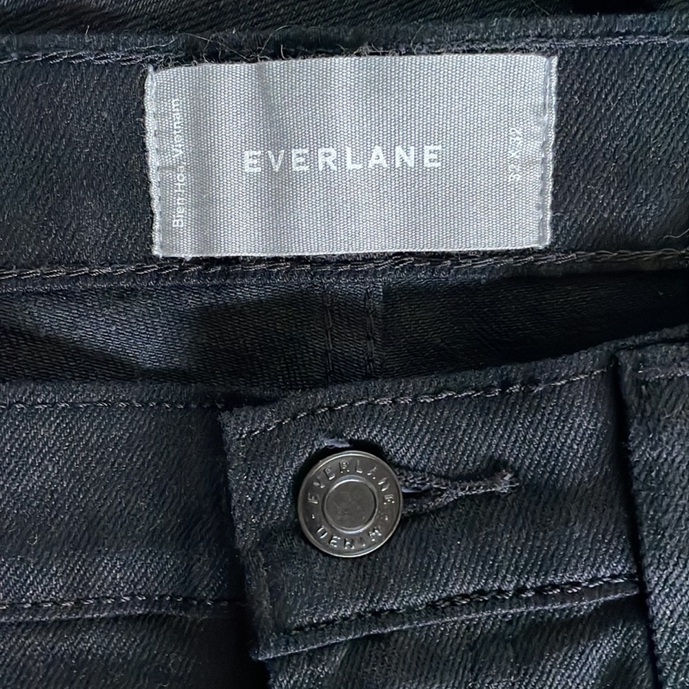 Everlane NWOT  10”Highrise Skinny Stretch Jeans in Black. 32 x 32 - Picture 6 of 9